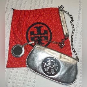 Tory Burch Silver Metallic purse